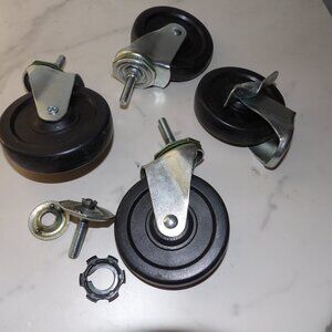 Four 4" Wheels with Long Screws